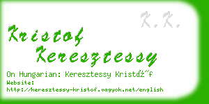 kristof keresztessy business card